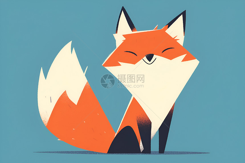 冥想中的狐狸图片