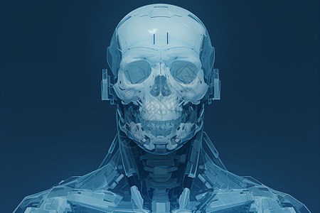 机器人骷髅背景图片