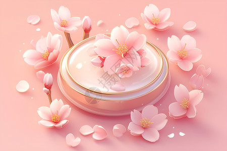 粉色的樱花背景图片
