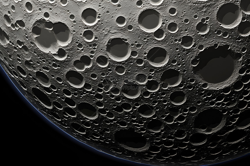 凹凸不平的月球图片