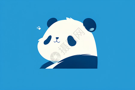动物卡通形象可爱的熊猫形象插画