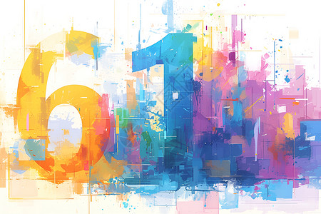 色彩斑斓的艺术数字背景图片