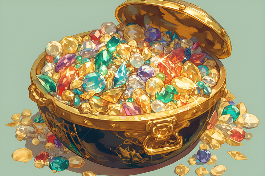 宝藏碗中的宝石图片