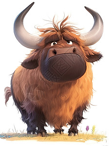超萌牦牛动物牛艺术高清图片