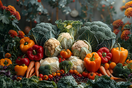 健康的蔬菜食材高清图片