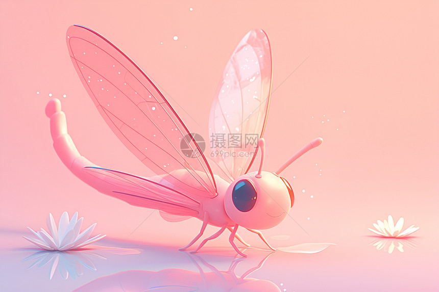 粉色的蜻蜓图标图片