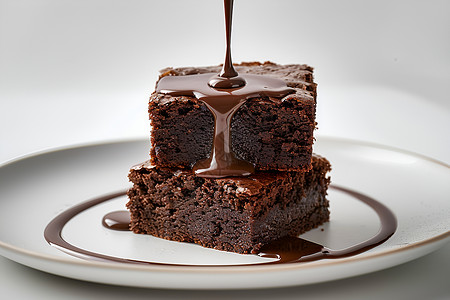 巧克力蛋糕的诱人诱惑背景图片