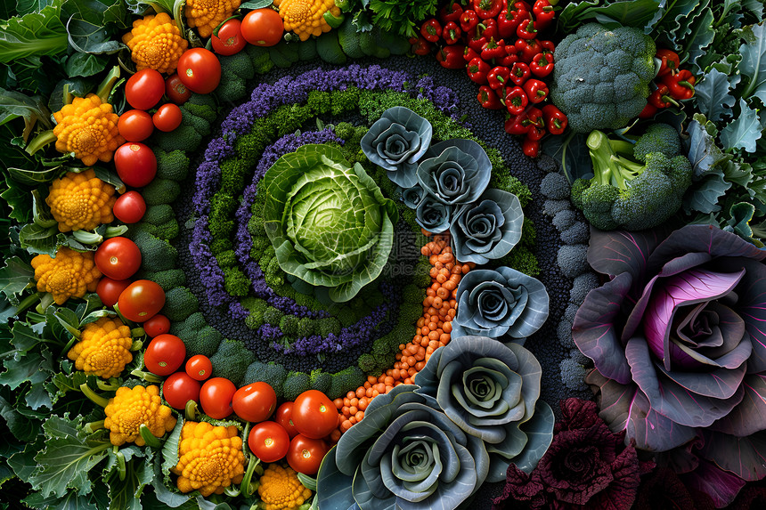 新鲜健康的蔬菜食物图片