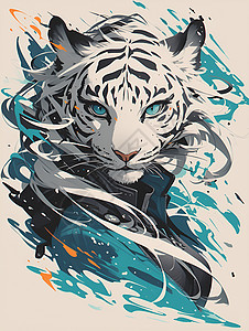 威武的动物白虎背景图片