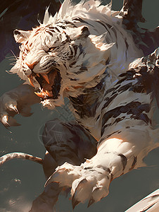 凶猛威武的老虎背景图片