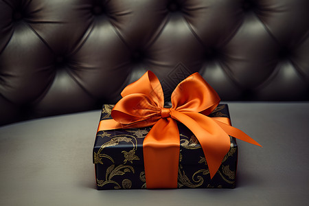 聖誕禮物摆放在沙发上的礼盒背景