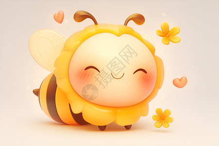 小蜜蜂憨态可掬高清图片