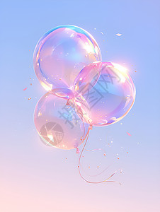奇幻彩色气球背景图片