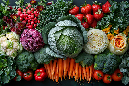 多种类蔬菜背景图片