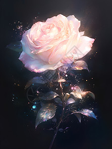 玫瑰花的甜蜜绽放背景图片