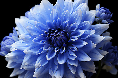 蓝色的菊花背景图片
