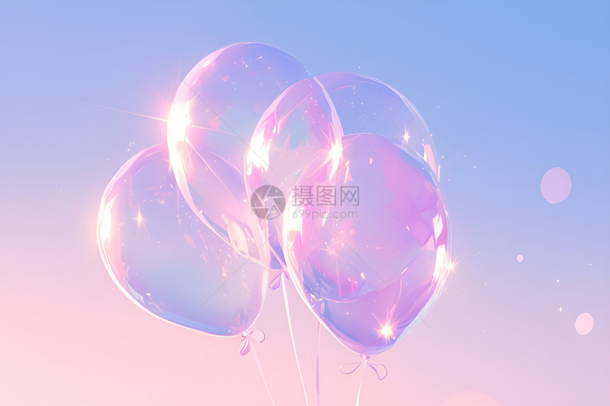 魔幻彩色气球图片