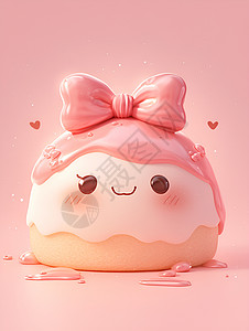 甜蜜可爱的粉色蛋糕背景图片