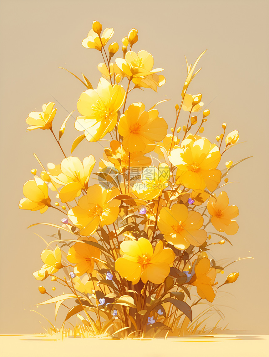 黄色的植物花朵图片