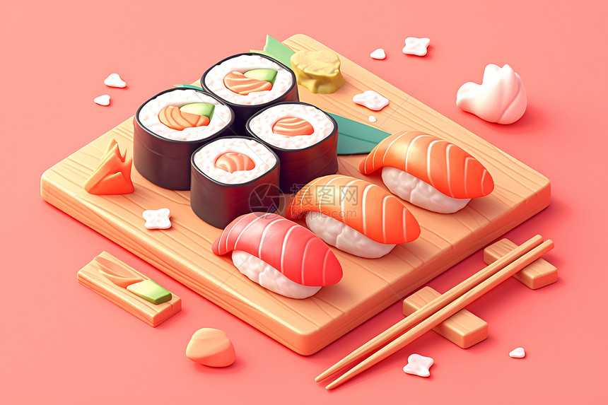 日料寿司组合图片