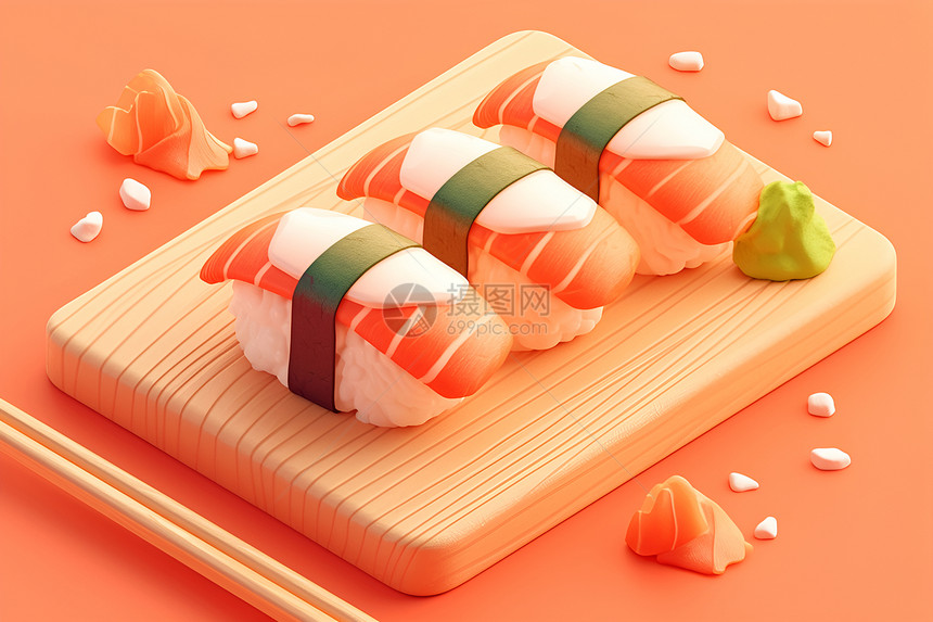 可爱的寿司图片