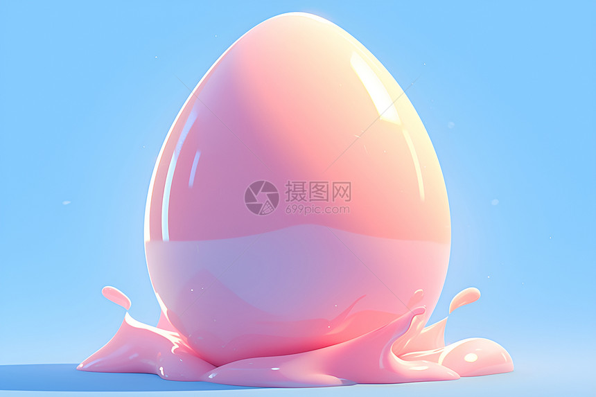可爱的粉色鸡蛋图片