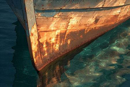 阳光下的船背景图片