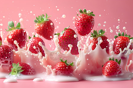 冻干草莓美味的草莓海报设计图片