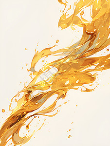 光学实验黄金丝带的水魅力插画