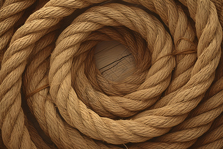 绳子纹理木质船绳插画