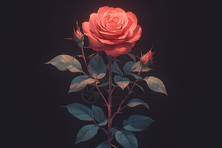 梦幻的玫瑰花朵背景图片