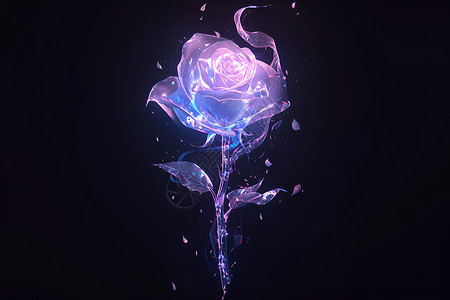 植物梦幻梦幻美丽的玫瑰插画