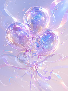 美丽梦幻的气球背景图片