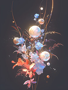 花瓣的梦幻背景图片