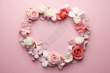 玫瑰花环花朵花环装饰高清图片