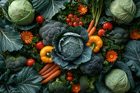 蔬菜盛宴背景图片
