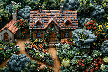 菜园的蔬菜背景图片