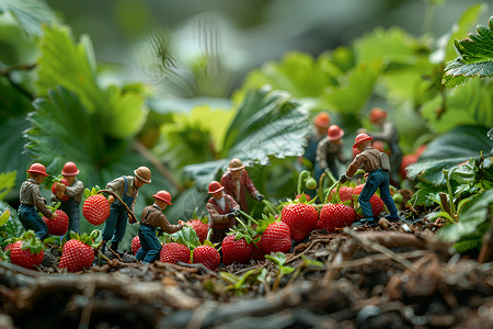 草莓玩具草莓乐园的小人背景