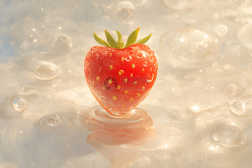 水纹里的草莓图片