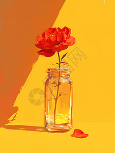 瓶中的花花背景图片
