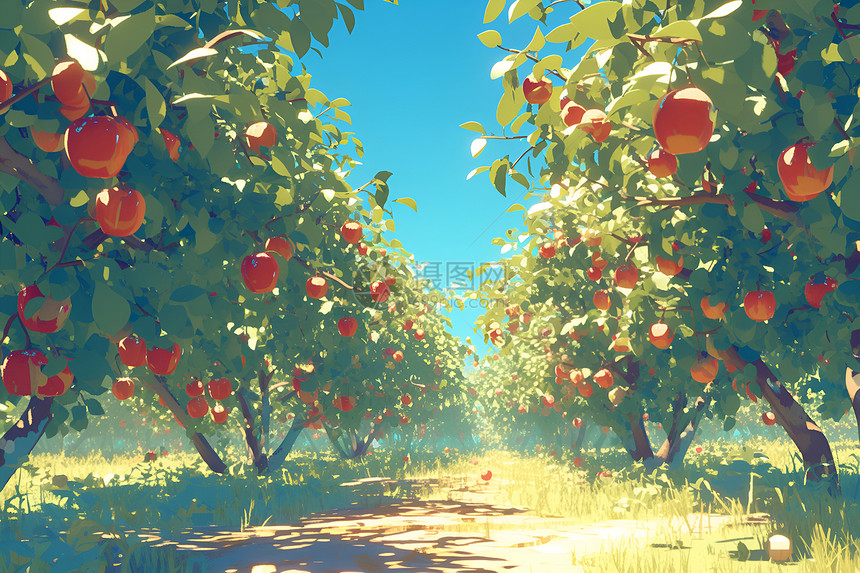 苹果园林图片