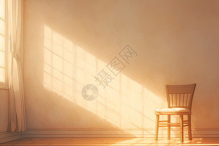 柔和墙壁前的椅子背景图片
