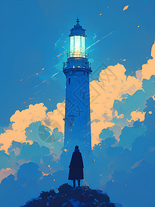孤独的灯塔背景图片