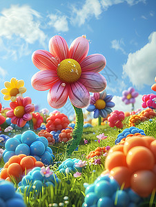 植物花朵梦幻绚丽花海设计图片