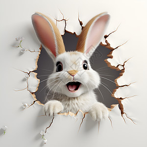 爱宠物可爱的兔子插画