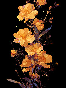 黄色的花儿背景图片