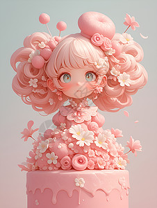 甜美人物蛋糕背景图片