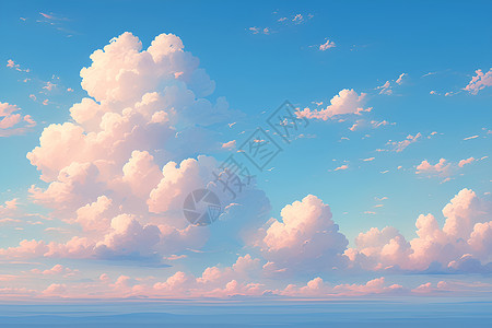 梦幻的云朵背景图片