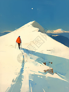 冰山滑雪者背景图片