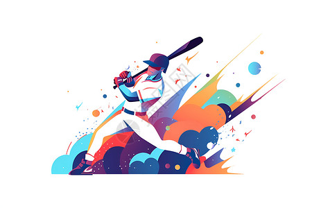 棒球服棒球选手插画